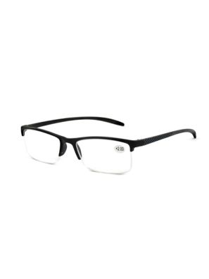Spectrum Leesbril Zwart Assorti Rechthoekig Half Randloos