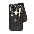 Erbe Solingen 3-delige Manicure Etui met Drukknoopsluiting Zwart (ERBE9018)