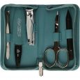 Erbe Solingen 5-delige Manicure Etui met Ritssluiting Turquoise (ERBE9204)
