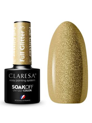 Claresa UV/LED Gellak 5ml Full Glitter 3 Gold