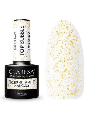 Claresa Top Coat Bubble Gold Mat No Wipe 5ml