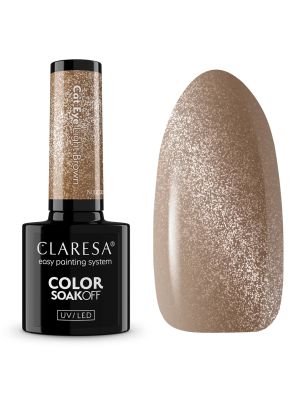 Claresa UV/LED Gellak 5ml Nude Glow - Cat Eye Light Brown