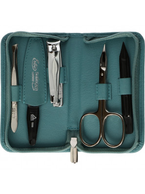 Erbe Solingen 5-delige Manicure Etui met Ritssluiting Turquoise (ERBE9204)