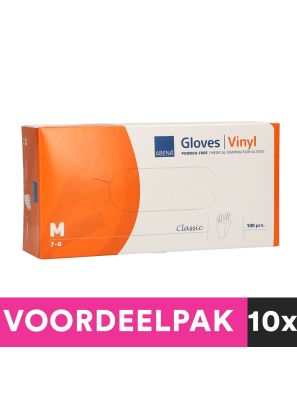Abena Poedervrije Vinyl Handschoenen Maat Medium 100 stuks Voordeelpakket