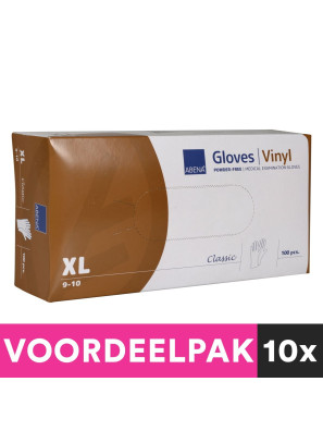 Poedervrije Vinyl Handschoenen Maat Extra Large 100 stuks Voordeelpakket