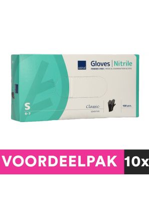 Abena Poedervrije Nitrile Handschoenen Maat Small 100 stuks Zwart Voordeelpakket