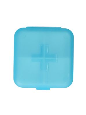 Pillendoos Plus 4 Vakken Blauw