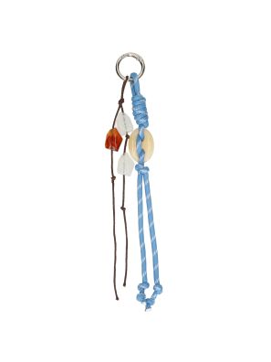 Bag Charm Blauw Touw Met Steentjes