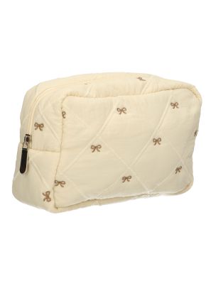 Beautybag Strikjes Beige 22cm x 15cm