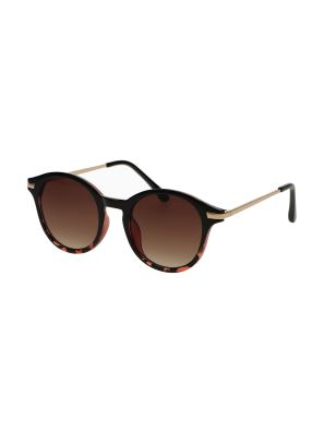 Spectrum Zonnebril Rond Half Tortoise/ Zwart Dames