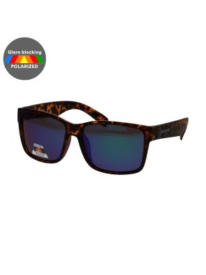 Spectrum Polarized Zonnebril Vierkant Tortoise Blauw Unisex