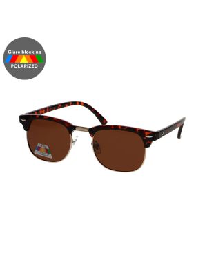 Spectrum Polarized Zonnebril Club Vierkant Havana Goud Bruin Unisex